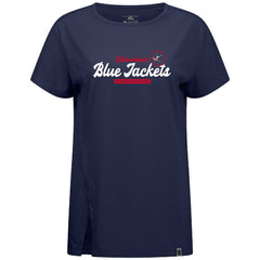 NHL Navy Columbus Blue Jackets Levelwear Women's Influx Monument T-Shirt