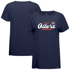 NHL Navy Edmonton Oilers Levelwear Women's Influx Monument T-Shirt