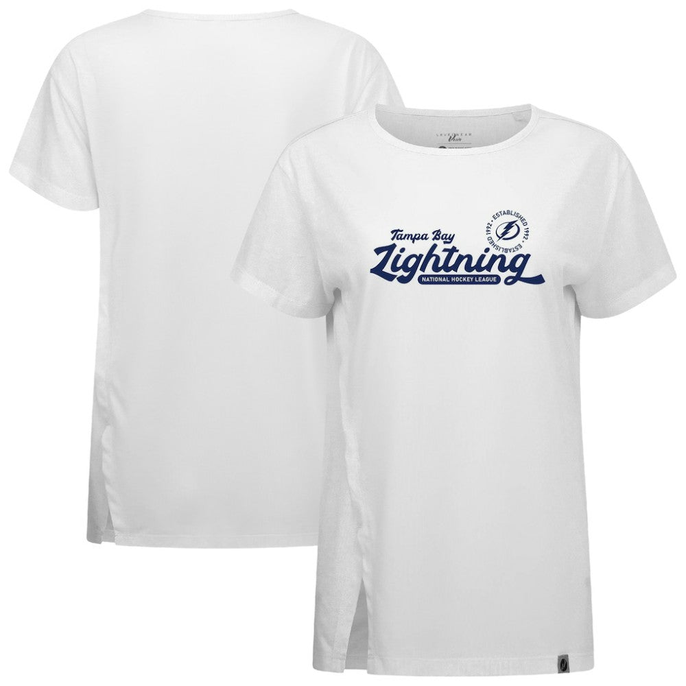 NHL White Tampa Bay Lightning Levelwear Women's Influx Monument T-Shirt