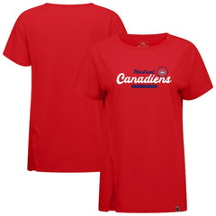 NHL Red Montreal Canadiens Levelwear Women's Influx Monument T-Shirt
