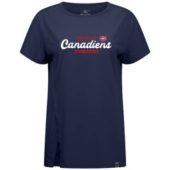 NHL Navy Montreal Canadiens Levelwear Women's Influx Monument T-Shirt