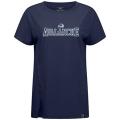 NHL Navy Colorado Avalanche Levelwear Women's Influx Journey T-Shirt