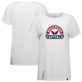 NHL White Washington Capitals Levelwear Women's Influx Banner Arch T-Shirt