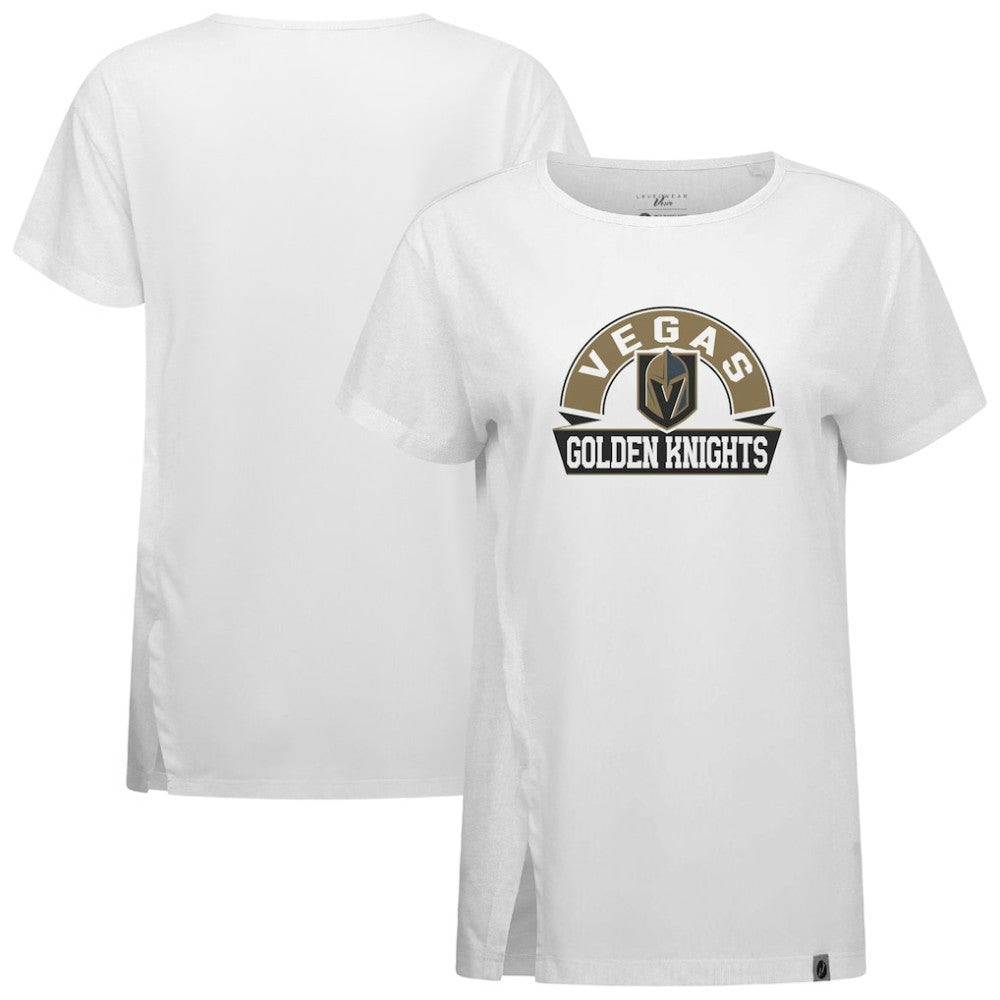 NHL White Vegas Golden Knights Levelwear Women's Influx Banner Arch T-Shirt