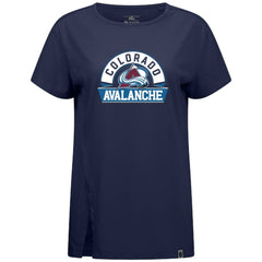 NHL Navy Colorado Avalanche Levelwear Women's Influx Banner Arch T-Shirt