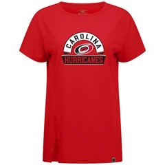 NHL Red Carolina Hurricanes Levelwear Women's Influx Banner Arch T-Shirt