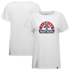 NHL White Florida Panthers Levelwear Women's Influx Banner Arch T-Shirt