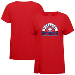 NHL Red Montreal Canadiens Levelwear Women's Influx Banner Arch T-Shirt