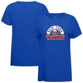 NHL Royal New York Islanders Levelwear Women's Influx Banner Arch T-Shirt