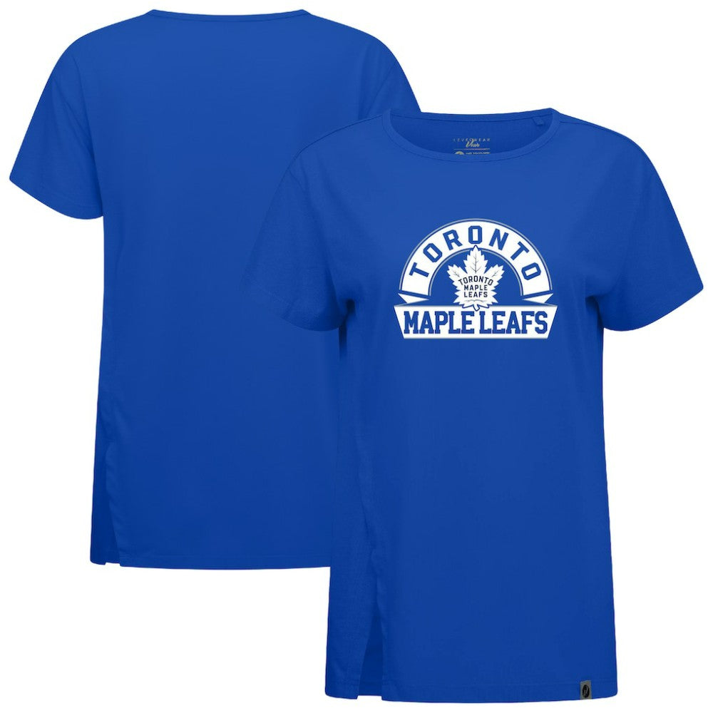 NHL Royal Toronto Maple Leafs Levelwear Women's Influx Banner Arch T-Shirt