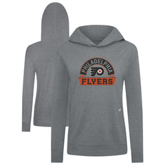 NHL Gray Philadelphia Flyers Levelwear Women's Relay Banner Arch Pullover Hoodie