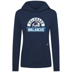 NHL Navy Colorado Avalanche Levelwear Women's Relay Banner Arch Pullover Hoodie