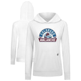 NHL White Colorado Avalanche Levelwear Women's Relay Banner Arch Pullover Hoodie