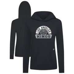 NHL Black Los Angeles Kings Levelwear Women's Relay Banner Arch Pullover Hoodie