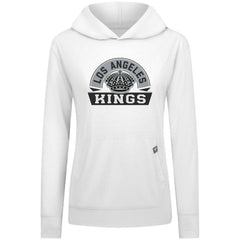 NHL White Los Angeles Kings Levelwear Women's Relay Banner Arch Pullover Hoodie