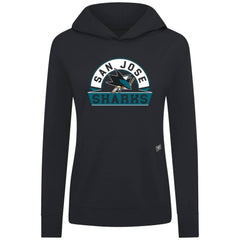 NHL Black San Jose Sharks Levelwear Women's Relay Banner Arch Pullover Hoodie
