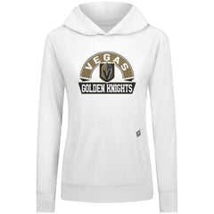 NHL White Vegas Golden Knights Levelwear Women's Relay Banner Arch Pullover Hoodie