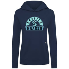 NHL Deep Sea Blue Seattle Kraken Levelwear Women's Relay Banner Arch Pullover Hoodie