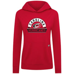 NHL Red Carolina Hurricanes Levelwear Women's Relay Banner Arch Pullover Hoodie
