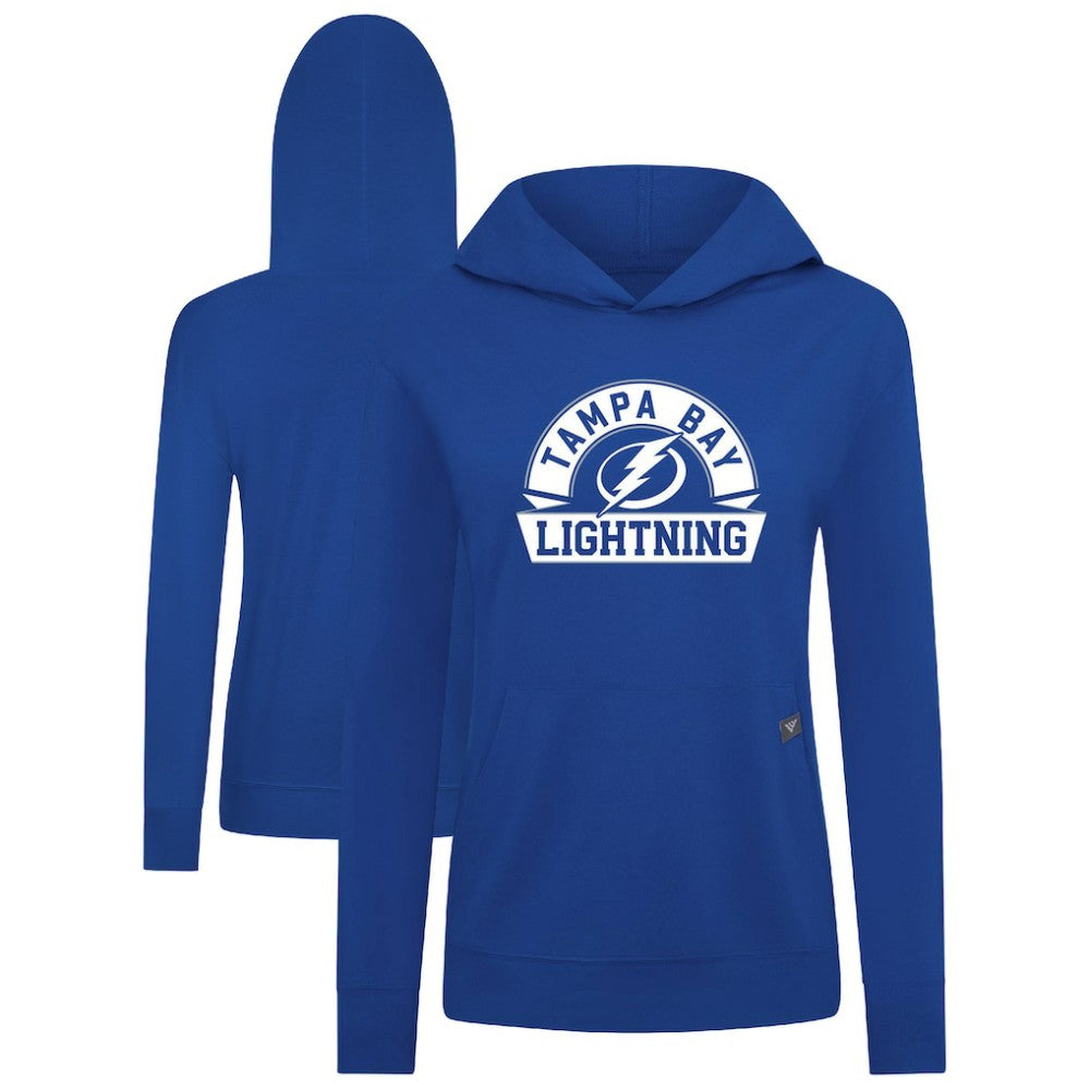 NHL Royal Tampa Bay Lightning Levelwear Women's Relay Banner Arch Pullover Hoodie