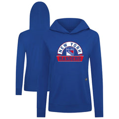 NHL Royal New York Rangers Levelwear Women's Relay Banner Arch Pullover Hoodie