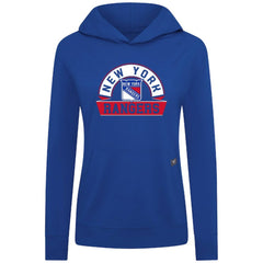 NHL Royal New York Rangers Levelwear Women's Relay Banner Arch Pullover Hoodie