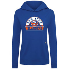 NHL Royal New York Islanders Levelwear Women's Relay Banner Arch Pullover Hoodie