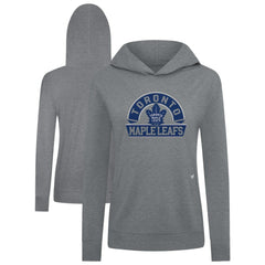 NHL Gray Toronto Maple Leafs Levelwear Women's Relay Banner Arch Pullover Hoodie
