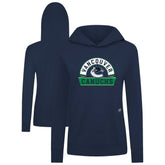 NHL Navy Vancouver Canucks Levelwear Women's Relay Banner Arch Pullover Hoodie
