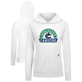 NHL White Vancouver Canucks Levelwear Women's Relay Banner Arch Pullover Hoodie