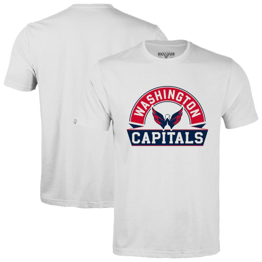 NHL White Washington Capitals Levelwear Richmond Banner Arch T-Shirt