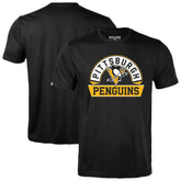 NHL Black Pittsburgh Penguins Levelwear Richmond Banner Arch T-Shirt