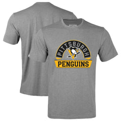 NHL Gray Pittsburgh Penguins Levelwear Richmond Banner Arch T-Shirt