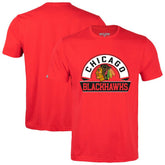 NHL Red Chicago Blackhawks Levelwear Richmond Banner Arch T-Shirt