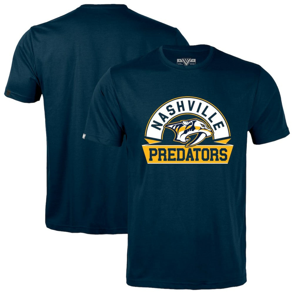 NHL Navy Nashville Predators Levelwear Richmond Banner Arch T-Shirt