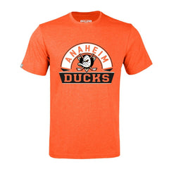 NHL Heather Orange Anaheim Ducks Levelwear Richmond Banner Arch T-Shirt
