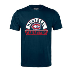 NHL Navy Montreal Canadiens Levelwear Richmond Banner Arch T-Shirt