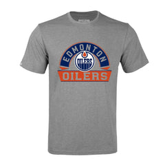 NHL Gray Edmonton Oilers Levelwear Richmond Banner Arch T-Shirt