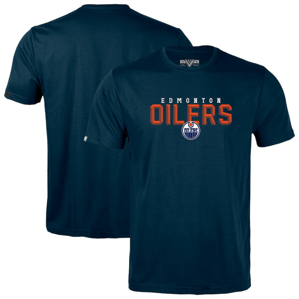 NHL Navy Edmonton Oilers Levelwear Richmond Carve T-Shirt