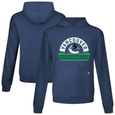 NHL Navy Vancouver Canucks Levelwear Relay Banner Arch Pullover Hoodie