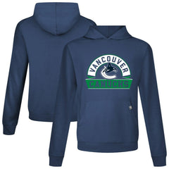 NHL Navy Vancouver Canucks Levelwear Relay Banner Arch Pullover Hoodie