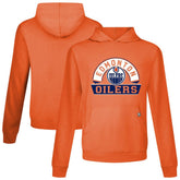 NHL Orange Edmonton Oilers Levelwear Relay Banner Arch Pullover Hoodie