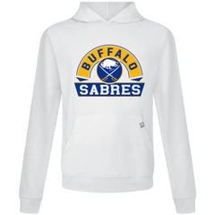 NHL White Buffalo Sabres Levelwear Relay Banner Arch Pullover Hoodie