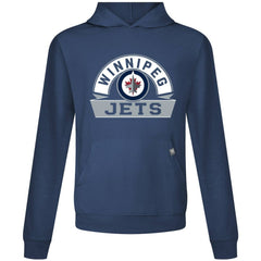 NHL Navy Winnipeg Jets Levelwear Relay Banner Arch Pullover Hoodie