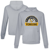 NHL Gray Pittsburgh Penguins Levelwear Relay Banner Arch Pullover Hoodie