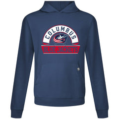 NHL Navy Columbus Blue Jackets Levelwear Relay Banner Arch Pullover Hoodie