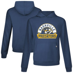 NHL Navy Nashville Predators Levelwear Relay Banner Arch Pullover Hoodie