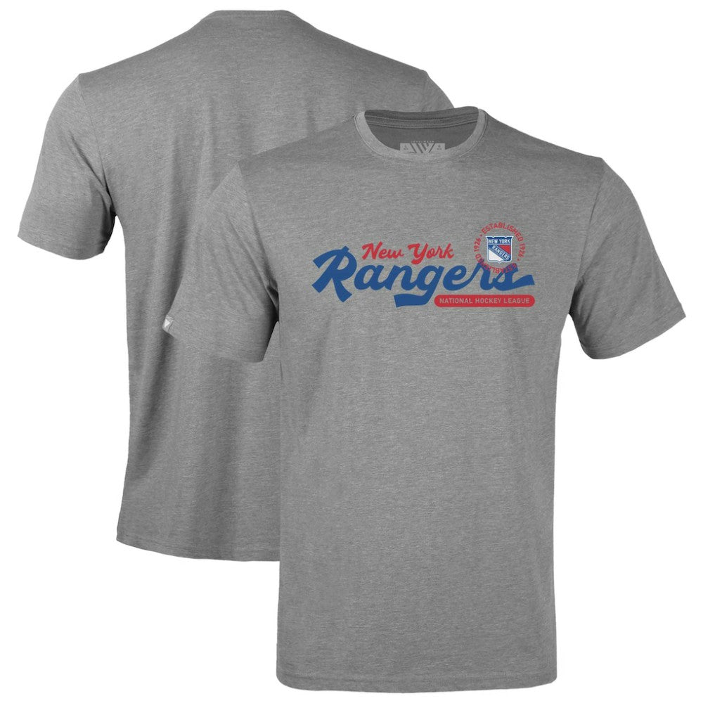 NHL Gray New York Rangers Levelwear Youth Little Richmond Monument T-Shirt