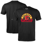 NHL Black Calgary Flames Levelwear Youth Little Richmond Banner Arch T-Shirt