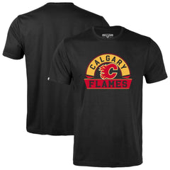 NHL Black Calgary Flames Levelwear Youth Little Richmond Banner Arch T-Shirt